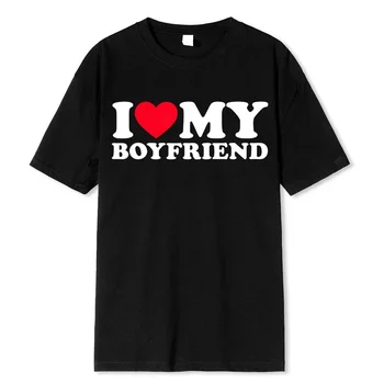 T Shirt I Love My Boyfriend Tee Women Manga Tshirt Female Funny Clothes T-shirt 1