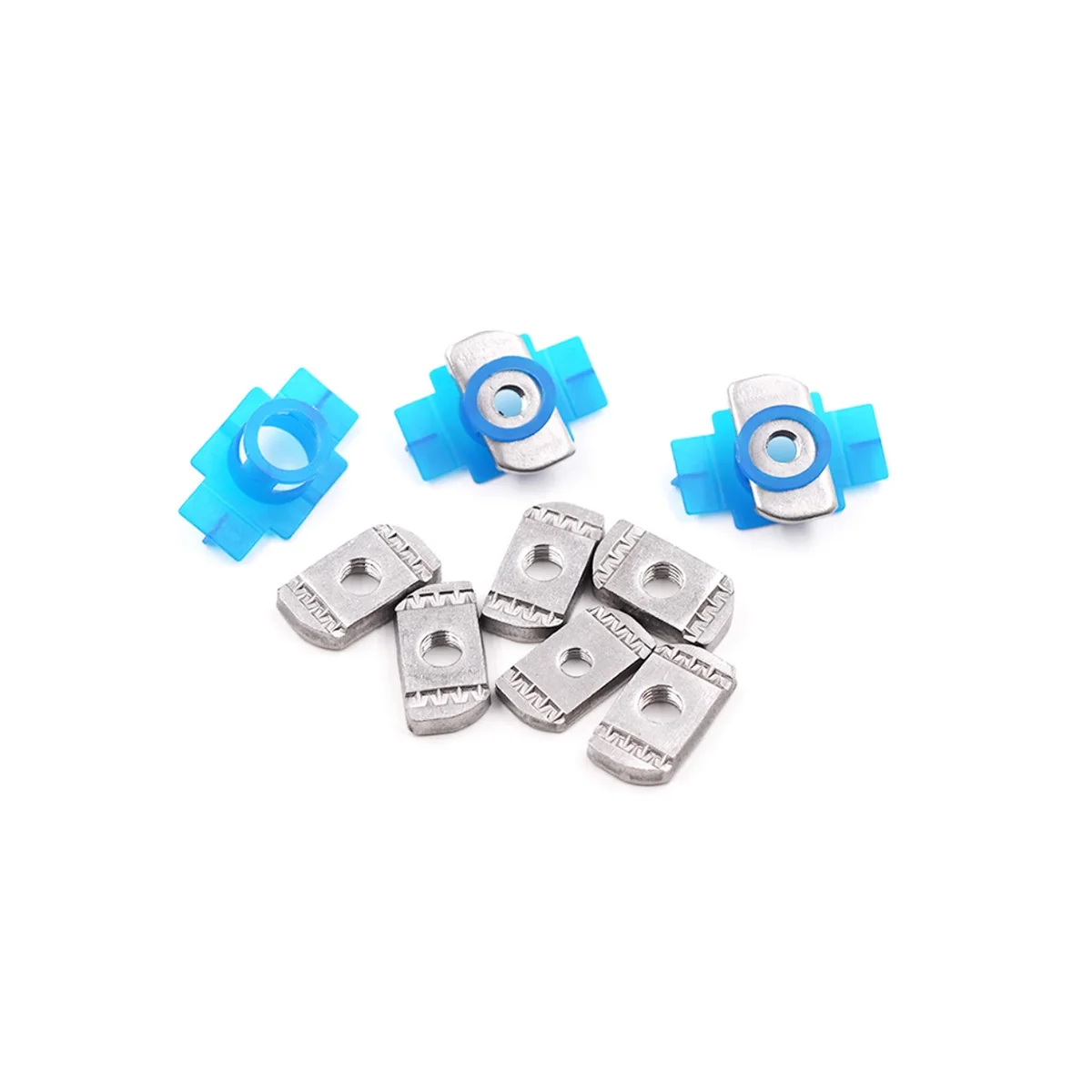 304 Stainless Steel Spring Nut Block Plastic Wing Nut Pressing Block Diamond Rectangular M6M8M10M12