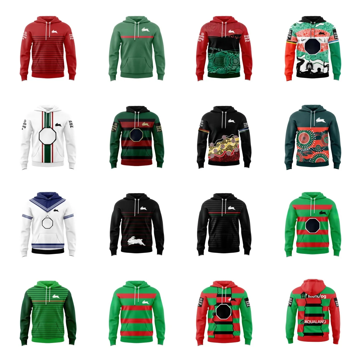 South Sydney Rabbitos Hoodie/Indigenous/Legion/Home and Away/Training Clothes/Splicing/Multi piece/High quality Clothing