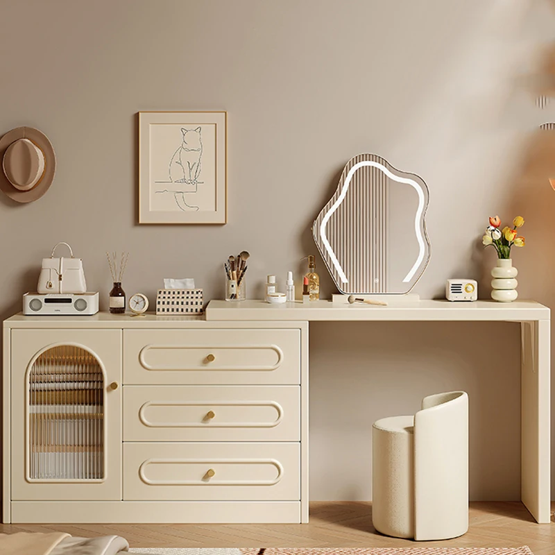 

Women Nightstands Dressers Glass Smart Classic Hotel Organizer Lighting Dressers Cheap Bathroom Schminktisch Bedroom Furniture