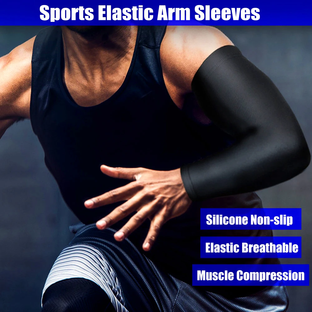 Sun Protection Sleeves Cycling Arm Covers Arm Cooling Sleeves Cut Resistant Arm Sleeves Arm Compression Sleeves Bike Arm Sleeves 1Pcs Unisex Arm Sleeves UV Protection Golf Sun Protection Arm Cooling Sleeve Sports Cooler Anti-slip Skin for Cycling