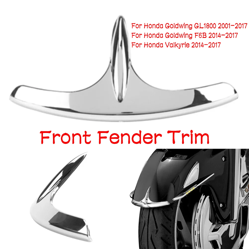 

Chrome Motorcycle Front Fender Fairing Tip Decor for Honda Goldwing GL1800 2001-2017 F6B 2014-2017 Valkyrie 2014-2017