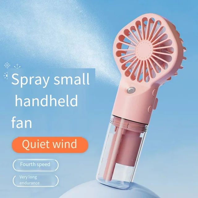 New Models Handheld Mini Fan USB Rechargeable Portable Humidifier Mist Cooler Cooling Spray Humidifier Fan for Home/Office/Dorm 5