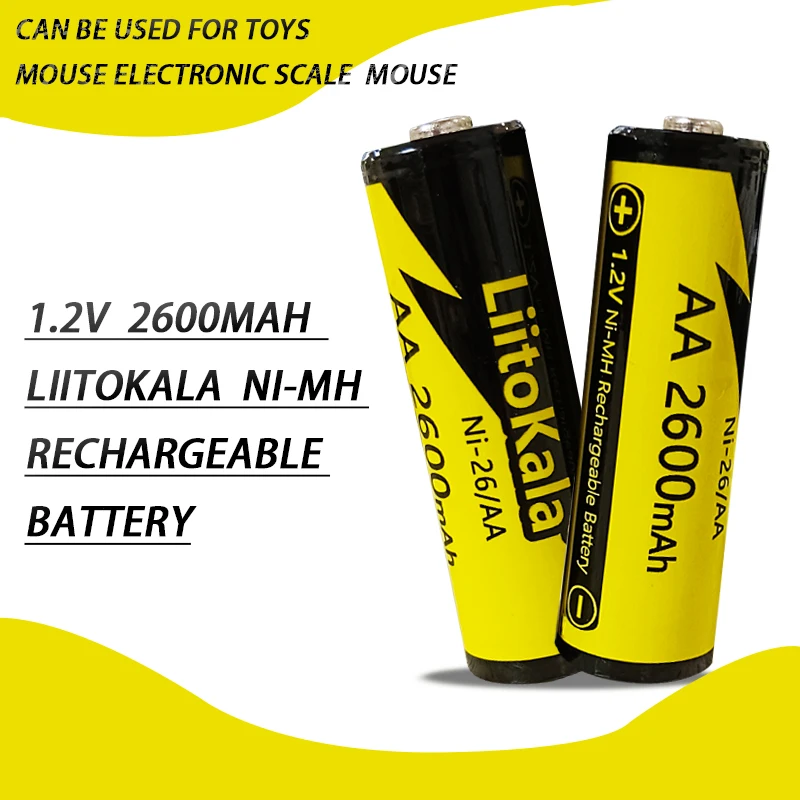Liitokala ni mh aa 1 2v 2600mah rechargeable battery for temperature