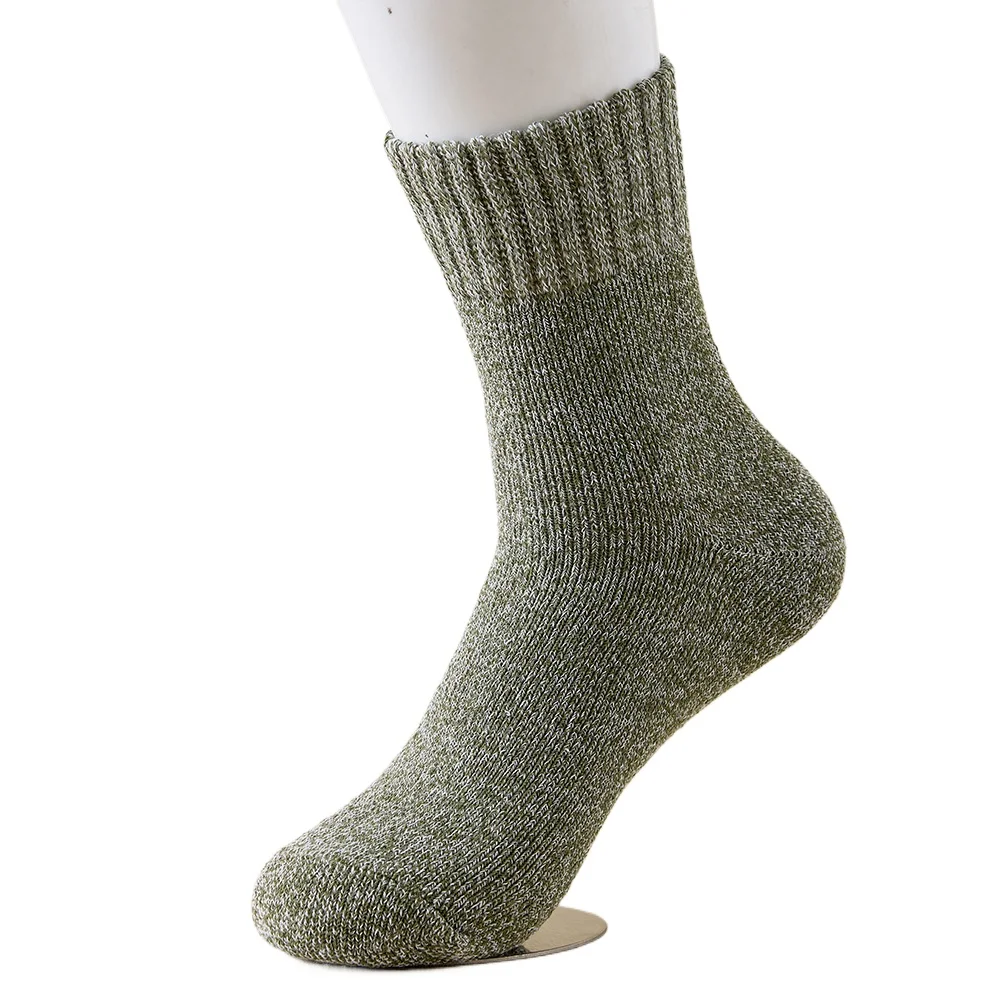 5 أزواج من الجوارب الرجالية الشتوية ذات اللون الصل...