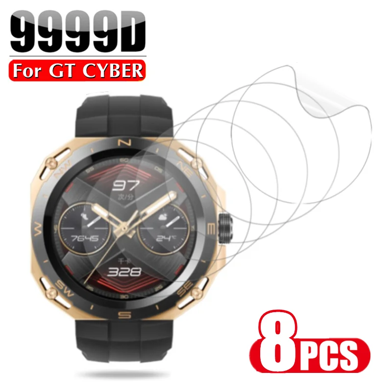 

For Huawei Watch GT Cyber Curved Hydrogel Film Smartwatch Soft Full Cover Screen Protector Not Glass On Hauwei GT CYBER 8Pcs