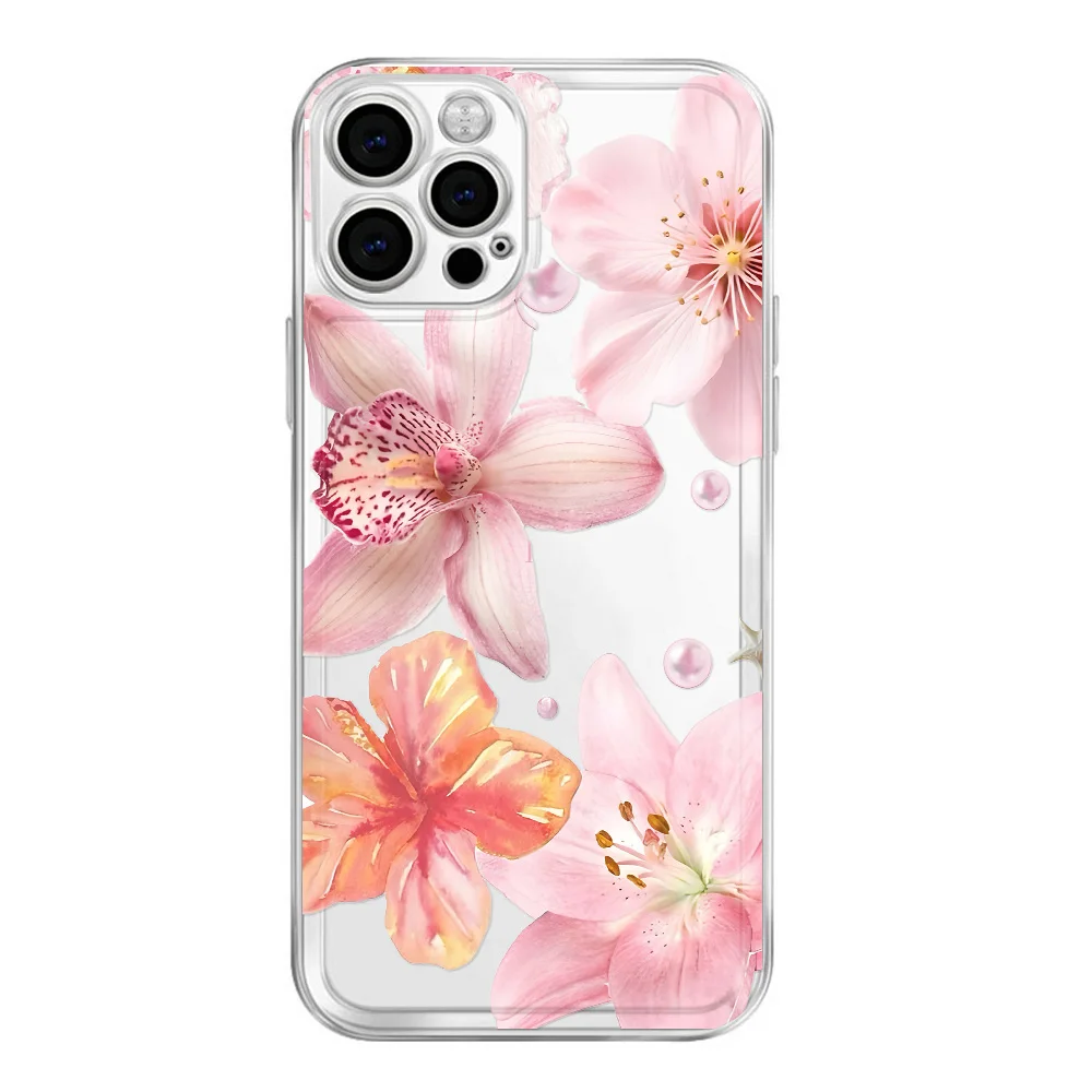 Pearl Blossom Transparent Phone Case Cover
