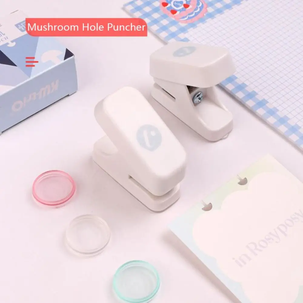 Portable Mushroom Hole Puncher Loose-leaf Hole Puncher Students Gift Stationery Disc Ring Binding Cutter T-type Paper hole punching tools,paper punch,paper cutter