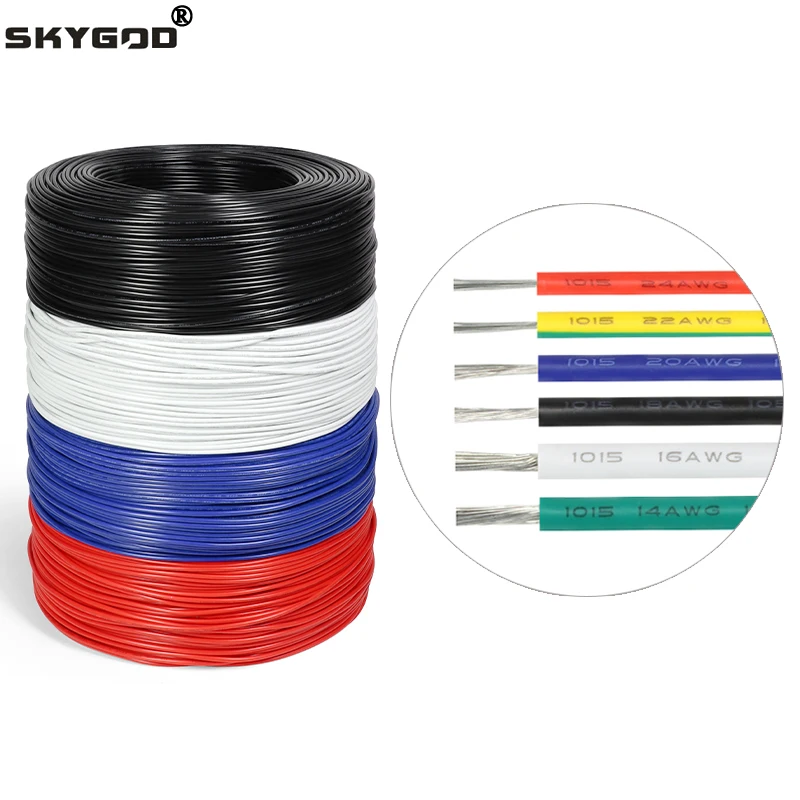 PVC 전선 절연 램프 조명, DIY LED 라인 구리 케이블, UL1015, 24, 22, 20, 18, 16, 14, 12, 10, 8 AWG, 600V, 2 m, 5m
