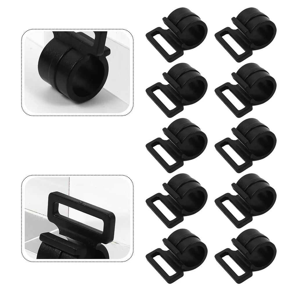 

30 Pcs Tent Pole Accessories Camping Clips Awning Clamp Plastic Outdoor Suspension Hook Heavy Duty Tarp