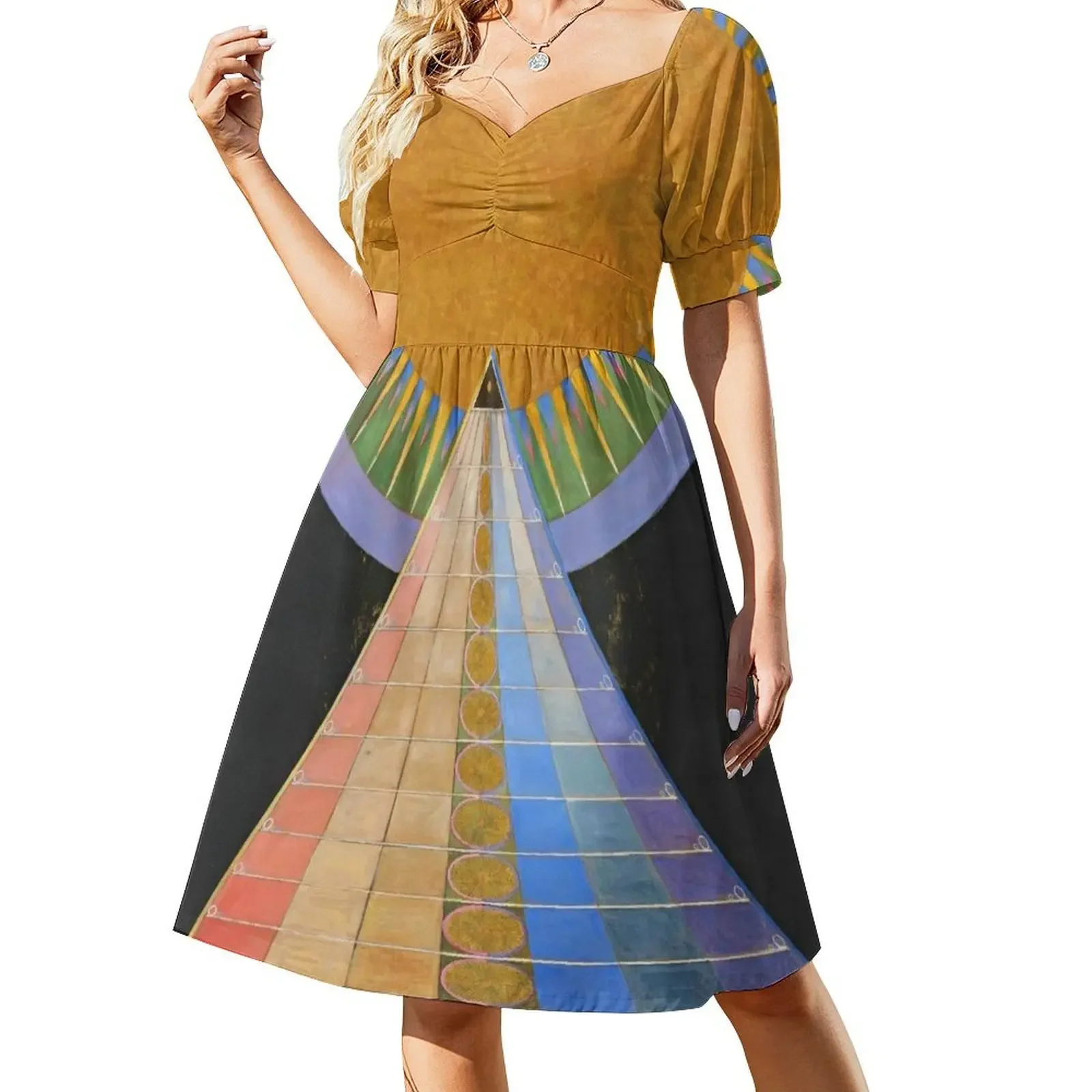 thumbnail image 1 of Hilma af klint - Vestido de retablo sin mangas Vestido de noche Vestidos africanos para mujer Vestido, 1 of 7