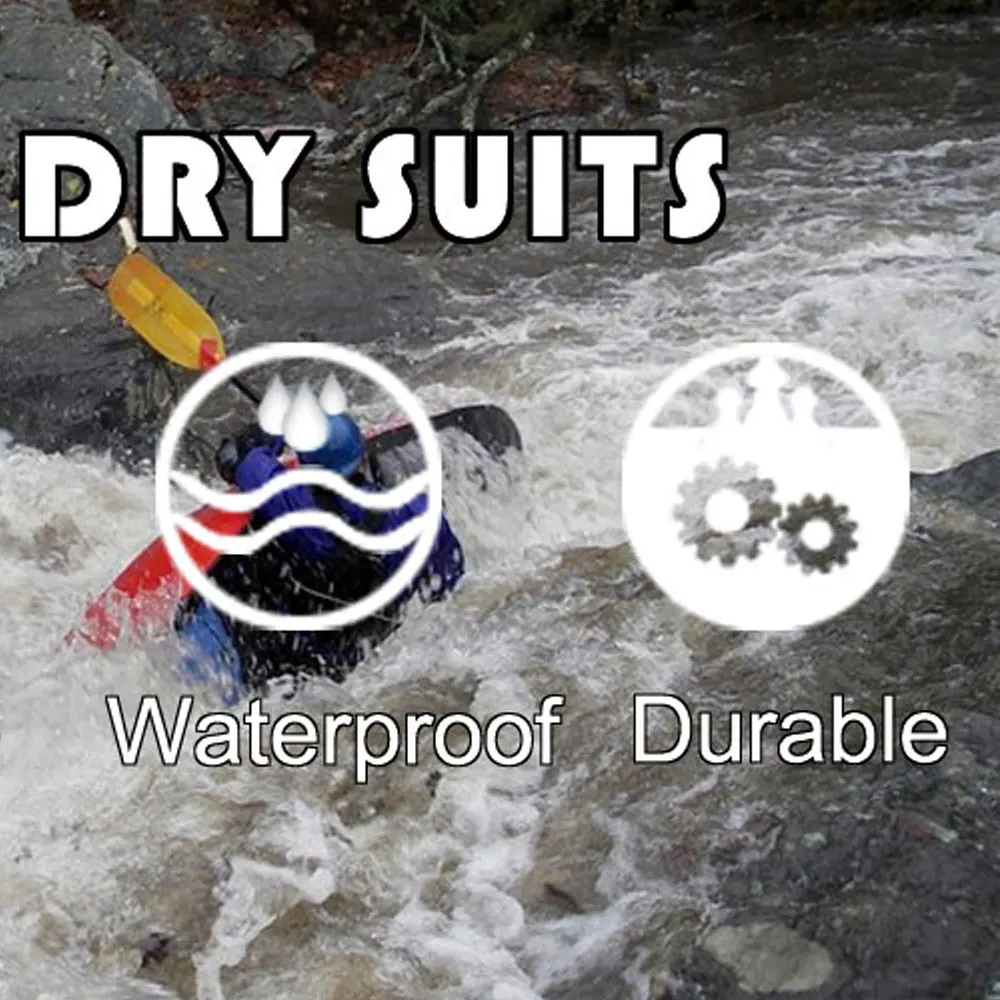 Mens Kayak Waterproof Dry Suits 1 Piece Drysuit for Kayaking Boating Fishing Working Cold Water Rafting Sport Sailing Clothes