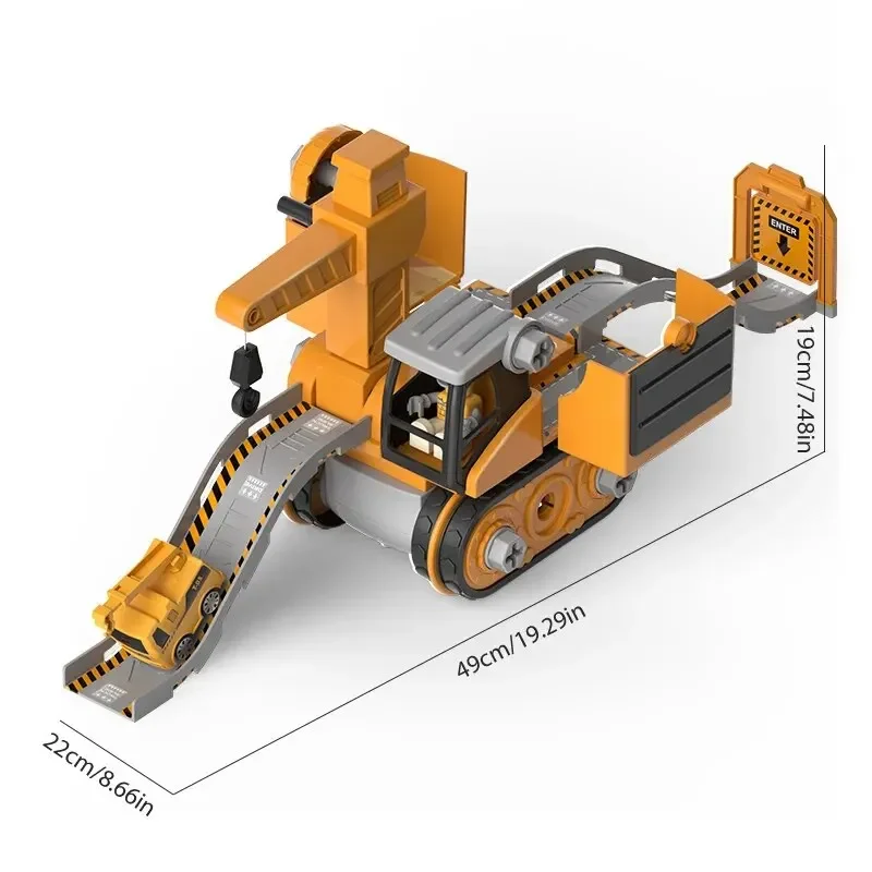Take Apart Toy Construction Trucks with Electric Drill.Construction Toy Set. DIY Assembly Stem Toys Trucks for Boys Girls Gift
