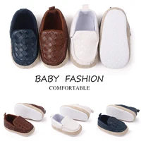 Baby Slip-on Prewalking Shoes for Toddler Boys 3 to 6 Month First Step Shoes Soft PU and Cotton Baby Walking Shoes 1