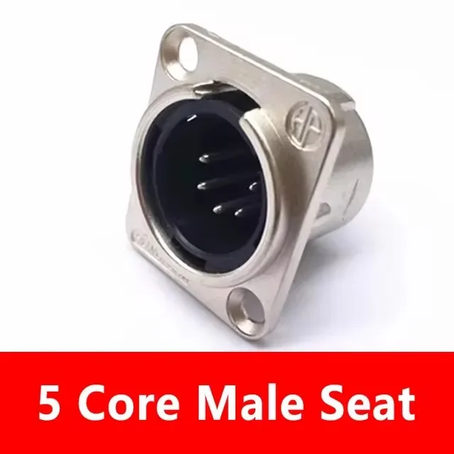5/20 Pz 3/4/5 Pin XLR Presa Maschio Femmina Montaggio A Pannello Telaio Presa In Metallo XLR Connettore per Microfono Martinetti Microfono Cavo Audio  13