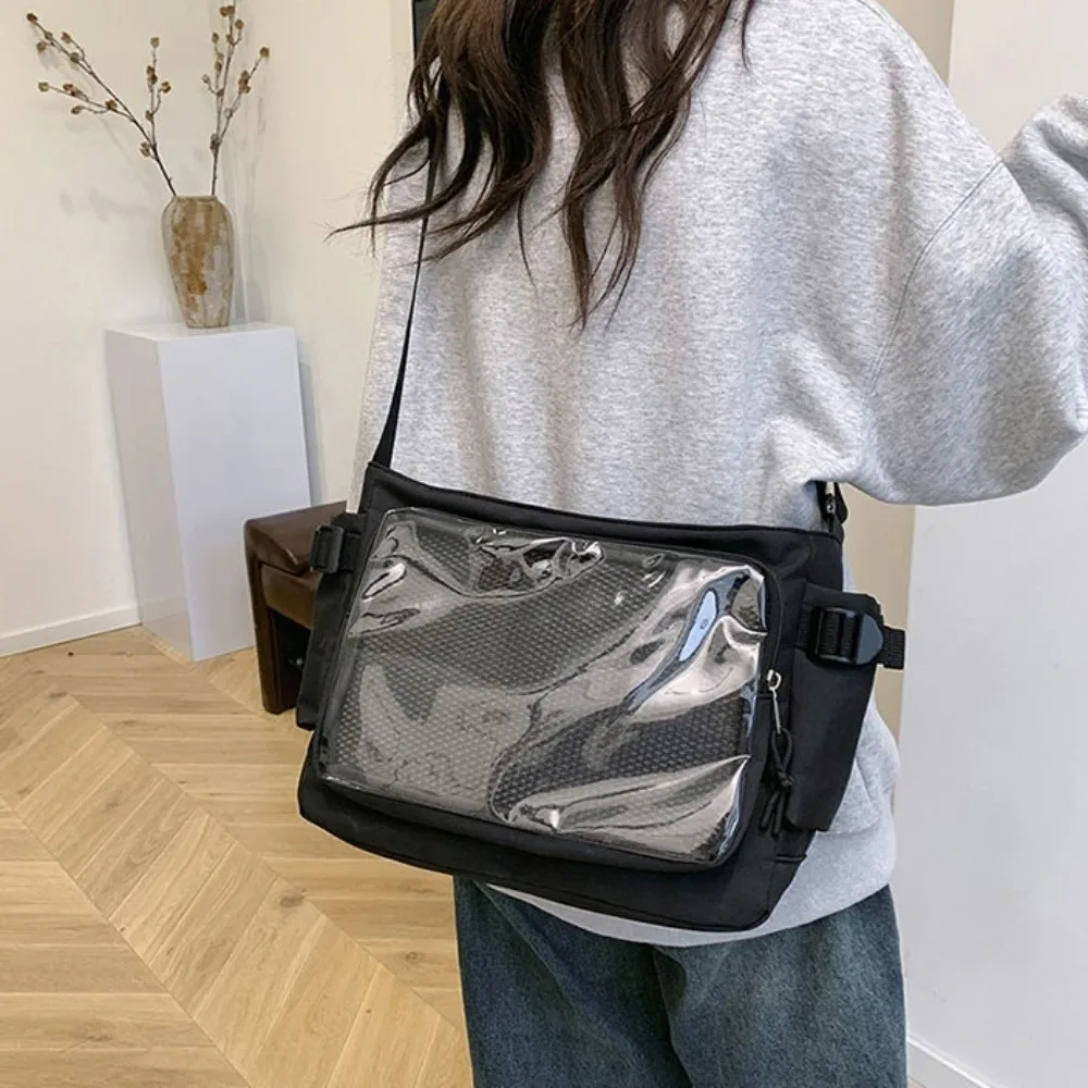 รูปสินค้า กระเป๋าใส PVC สะพายข้าง ความจุใหญ่ ใส่ได้ทุกกิจกรรม
