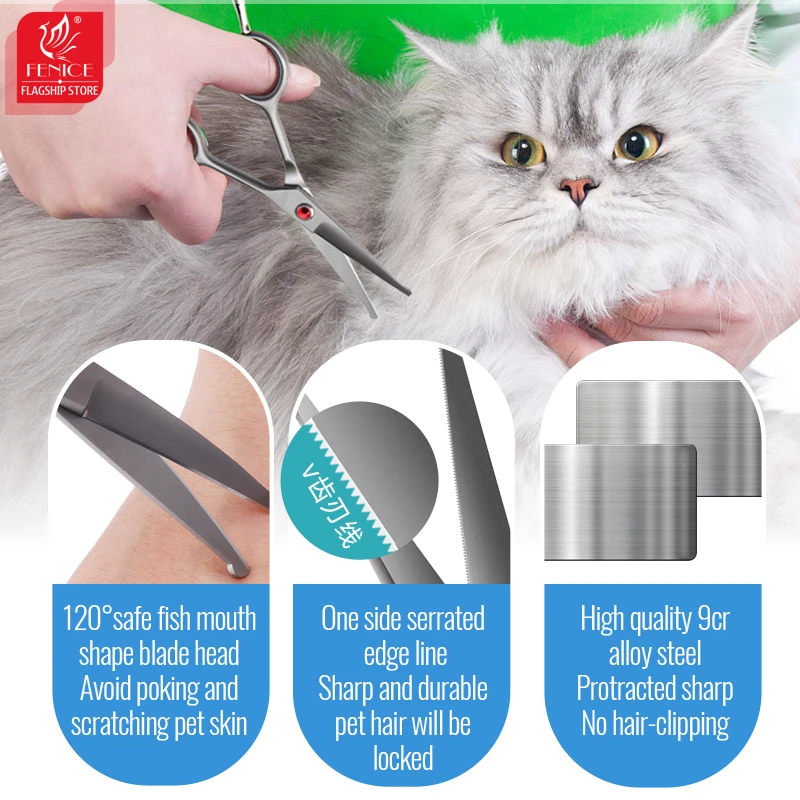 Dog Grooming Scissors 4.5 Safety Round Tip for Pet Dog Cat