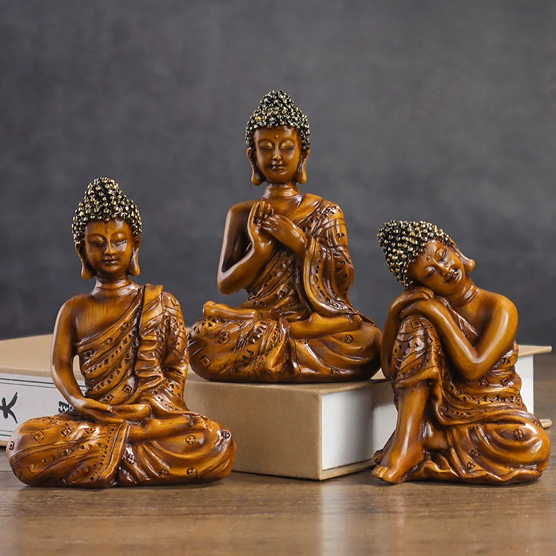 

Southeast Asia Stone Imitation Resin Crafts Buddha Statue Sculpture Decoration Fish Tank Landscape Zen Living Room Home Decor