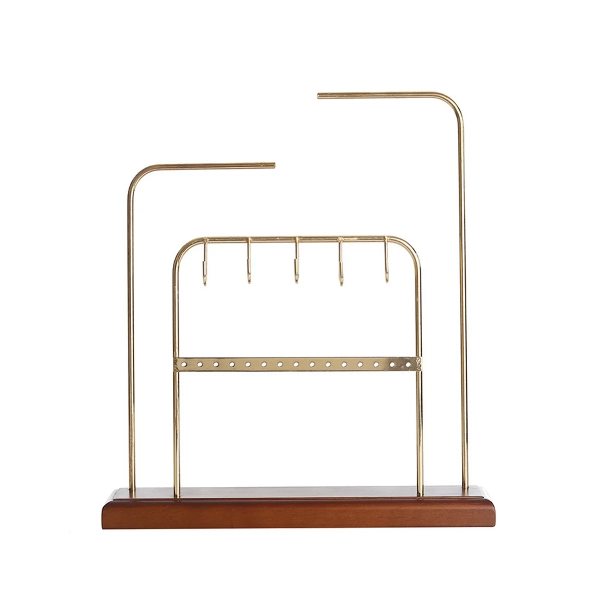 

Держатель для сережек, металлическая искусственная кожа и дисплеи с деревянной основой, подвесная полка для хранения ювелирных изделий для девочек и женщин