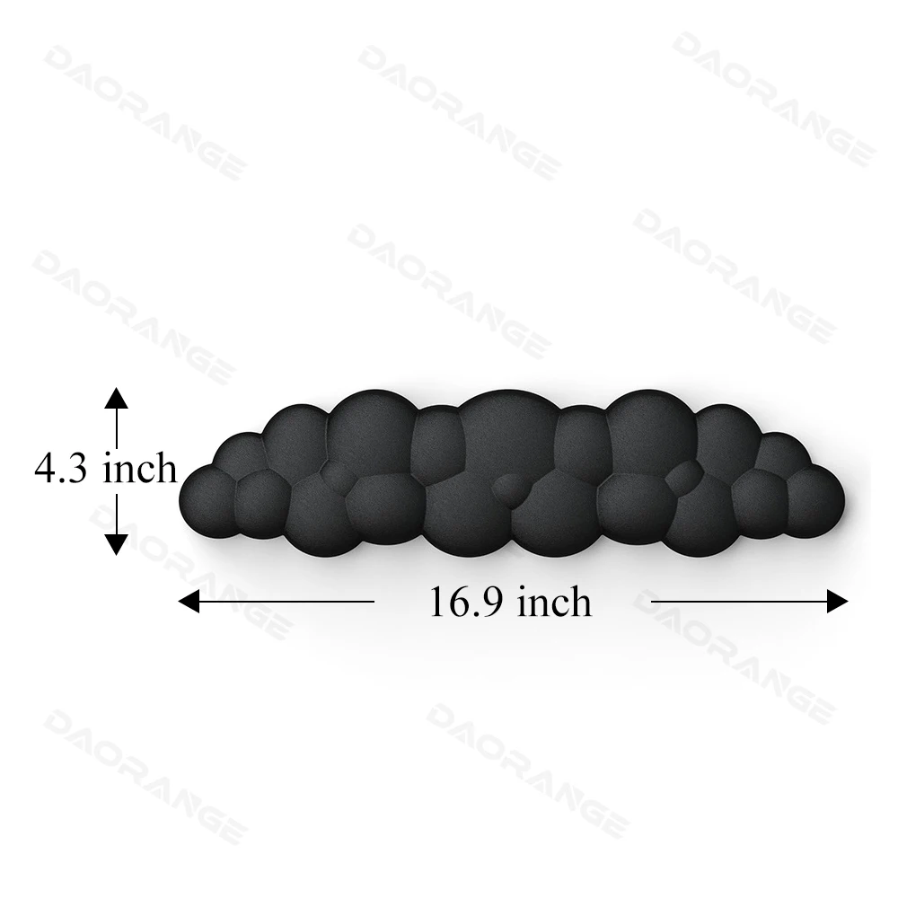 2 stuks muis-polssteunen, toetsenbord, polssteun, wolk, polsbescherming, antislip, polssteun, ondersteuning voor de pols, geheugenschuim, kantoor, gaming, studie (B