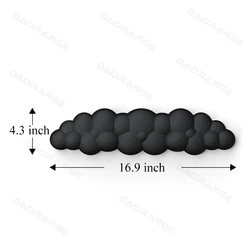 Ergonomic Non-Slip Desk Wrist Rest and Mouse Pad Set (Black long)