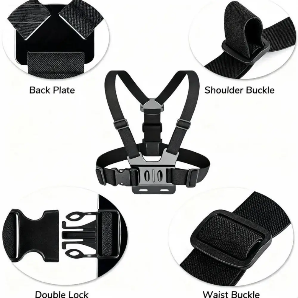 마이크 숄더 스트랩 홀더, 손을 자유롭게 해줍니다, 마이크를 몸에 부착시킵니다, 홀더의 각도와 스트랩의 조임도 모두 조절 가능, 광범위한 호환성: 직경 2인치 이상의 마이크를 지원합니다. 5-4cm, 무대 공