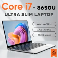 Ordinateur portable ultra-fin 14,1 pouces 2026 Intel Core i7-8650U 32 Go de RAM 2 To SSD M.2 Windows 11 Pro 1920*1080 HD Prêt pour le bureau et les études 1