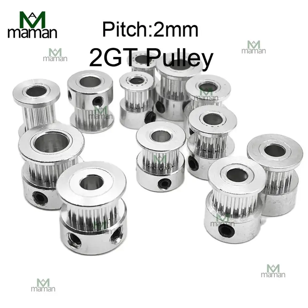 Timing Belt Pulley 2GT 14T 15T 16T 17T 18T 20Teeth Bore 3/3.17/4/5/6/6.35/8mm Belt Width 6/10mm Synchronous