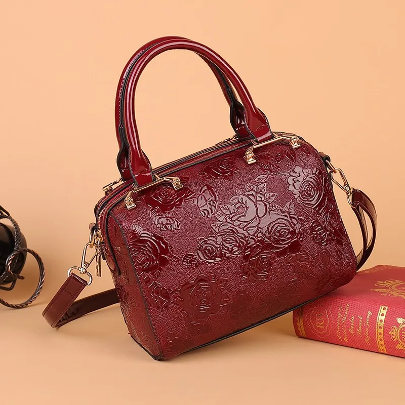 

Luxury Handbags Women Bags Designer 2022 Trend Women's Tote Bag Patent Leather Chinese Style Ladies Crossbody Sac A Main Femme