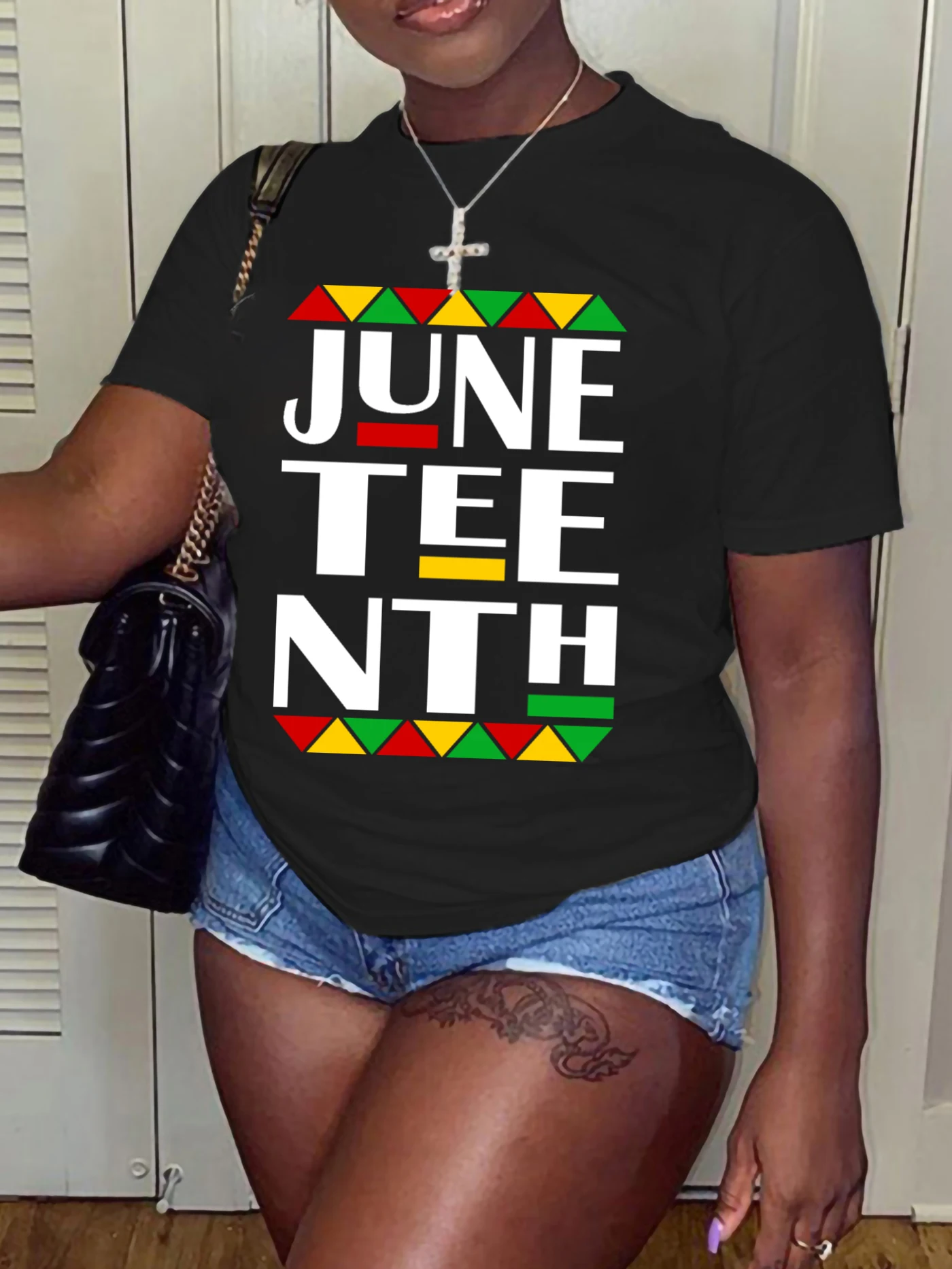 

Juneteenth Graphic T-Shirt for Women - Short Sleeve Casual Top for Spring & Summer