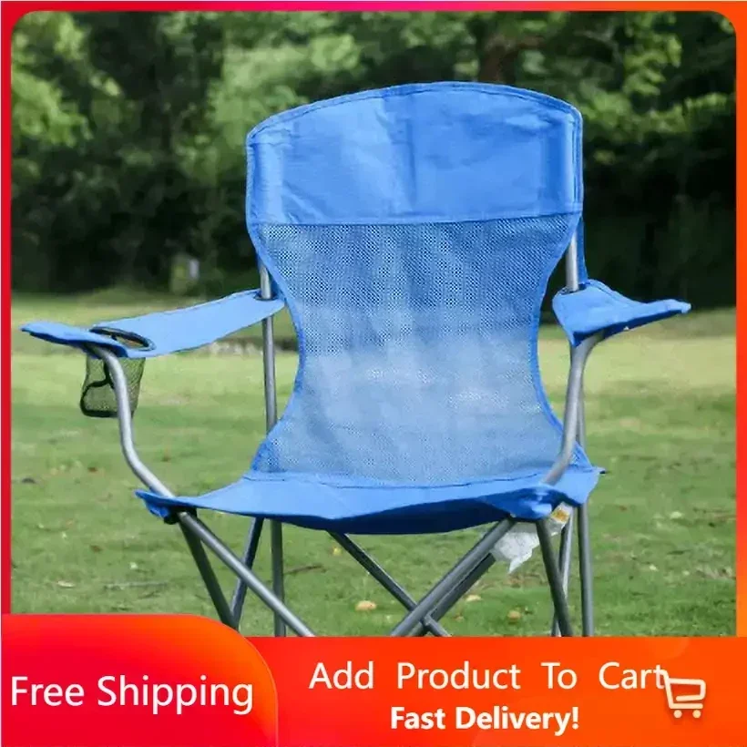 

Mesh Chair, Outdoor Folding Chair, Blue g