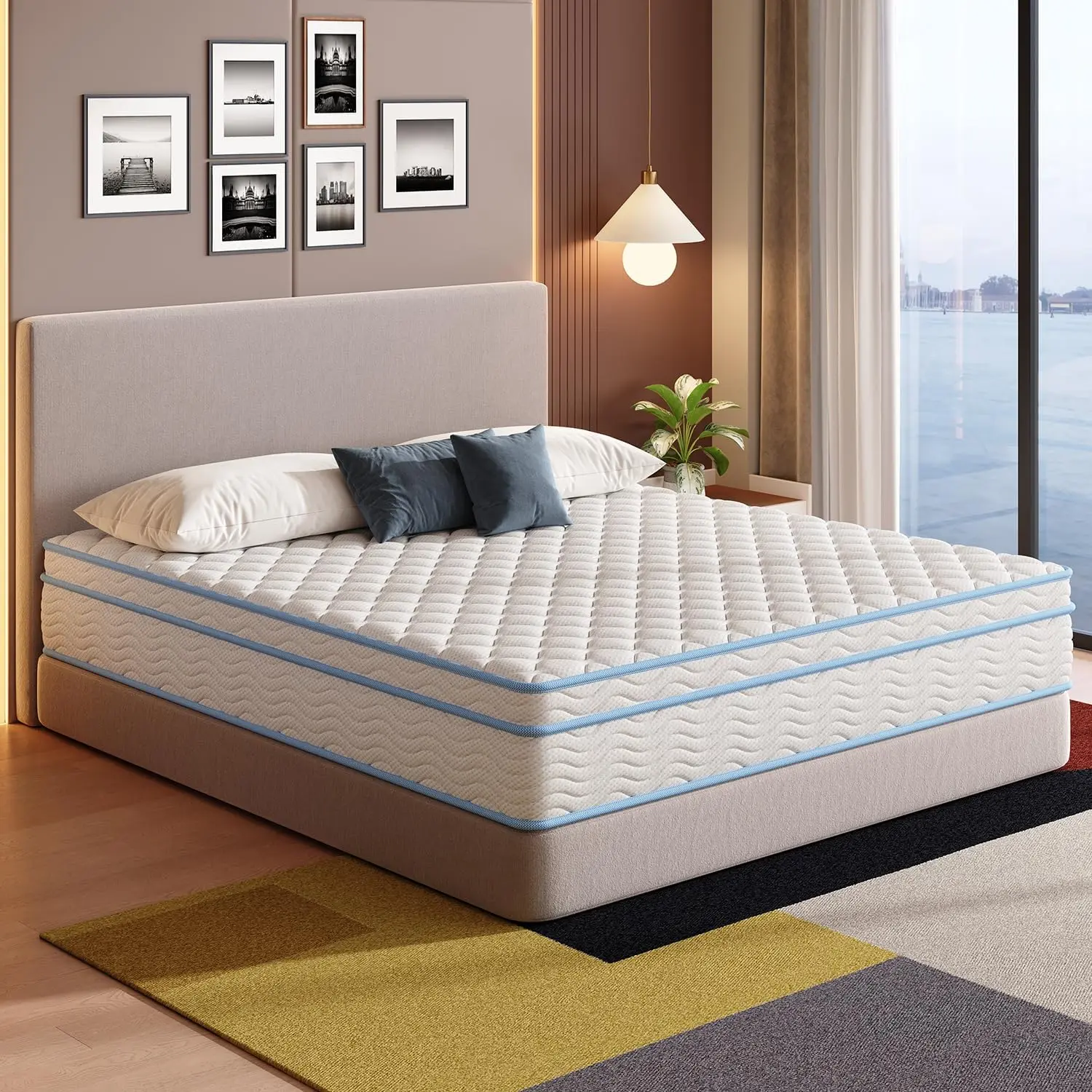 Queen Mattress,12 Inch Queen Size Mattresses for Advanced Gel Memory Foam, Soft and Comfortable, Medium Firm, Pressure Relief