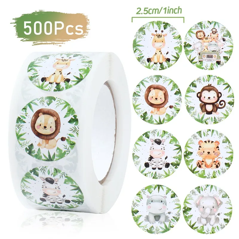 Description Picture 3 of itemJungle Animals Butterfly Stickers Toys Birthday Party Favors Boys Girls Kids Souvenir Guest Gifts Wedding Party Supplies Sticker