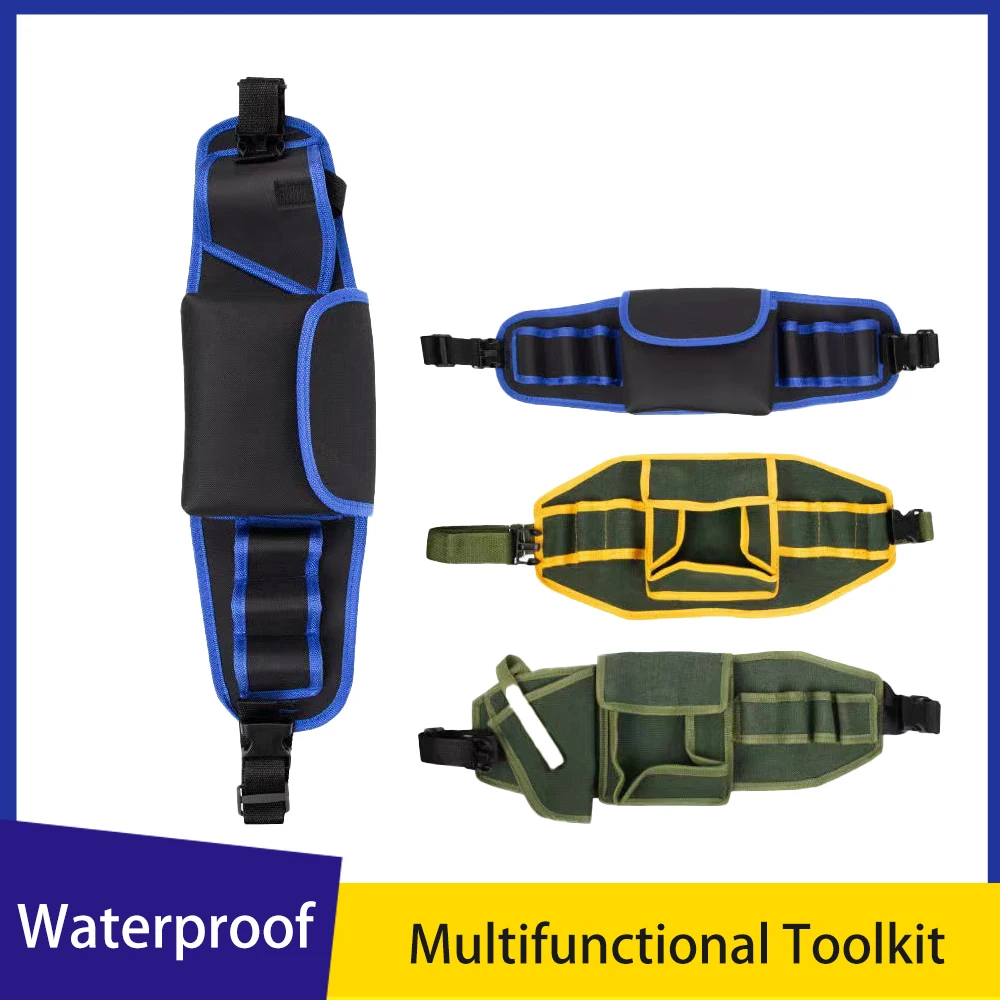 

Waterproof Oxford Cloth Multifunctional Tool Kit Waist Hanging Electric Drill Bag Electrician Woodworking Bag