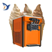 Ice Cream Making Machine ZY-25C Stainless Steel 2000W Desktop Type Small Automatic Home Commercial Double Storage Cylinder 1