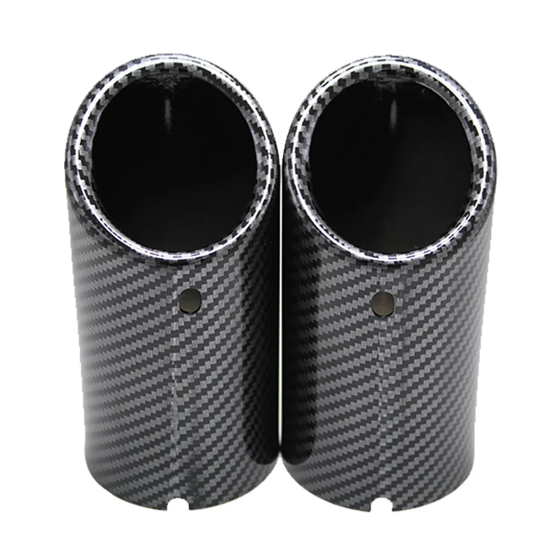 2Pcs 70mm Car Exhaust Muffler Tip Cover For BMW F30 2013-E92 E90 3 Series GT 325i 328i Stainless Steel Accessories exhaust muffler tip