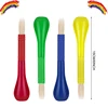 4pcs Kids Paint Brushes Jumbo Children's Artist Bristle Paint Brushes Washable Chubby Toddler Tempera Brushes for Kids Painting 2