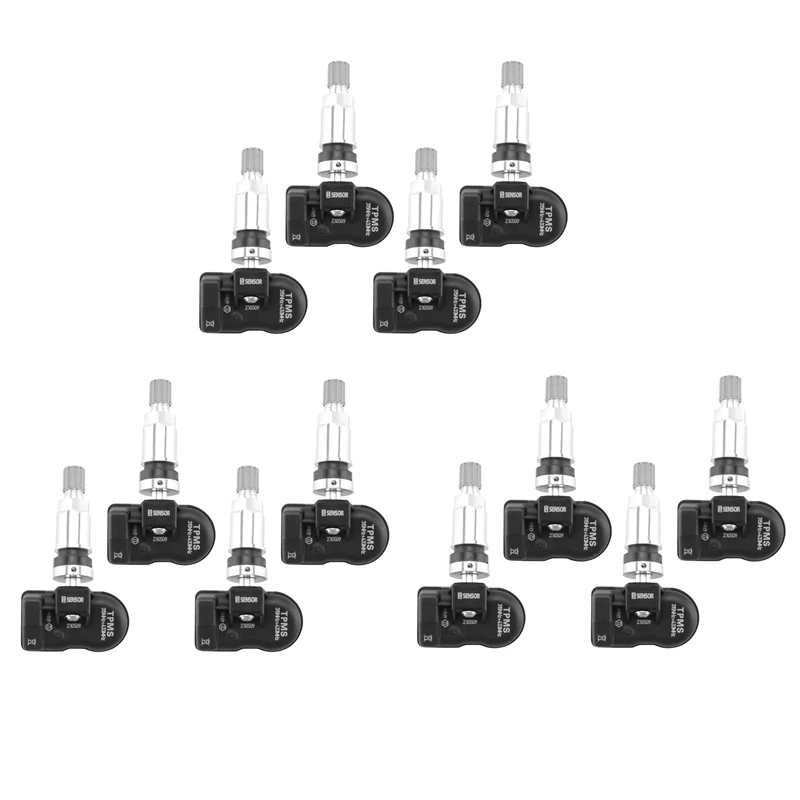 

12Pcs TPMS Sensor 433Mhz 315MHZ Sensor 2 In 1 Tire Programmable TPMS Sensor For Tire Pressure Monitoring System
