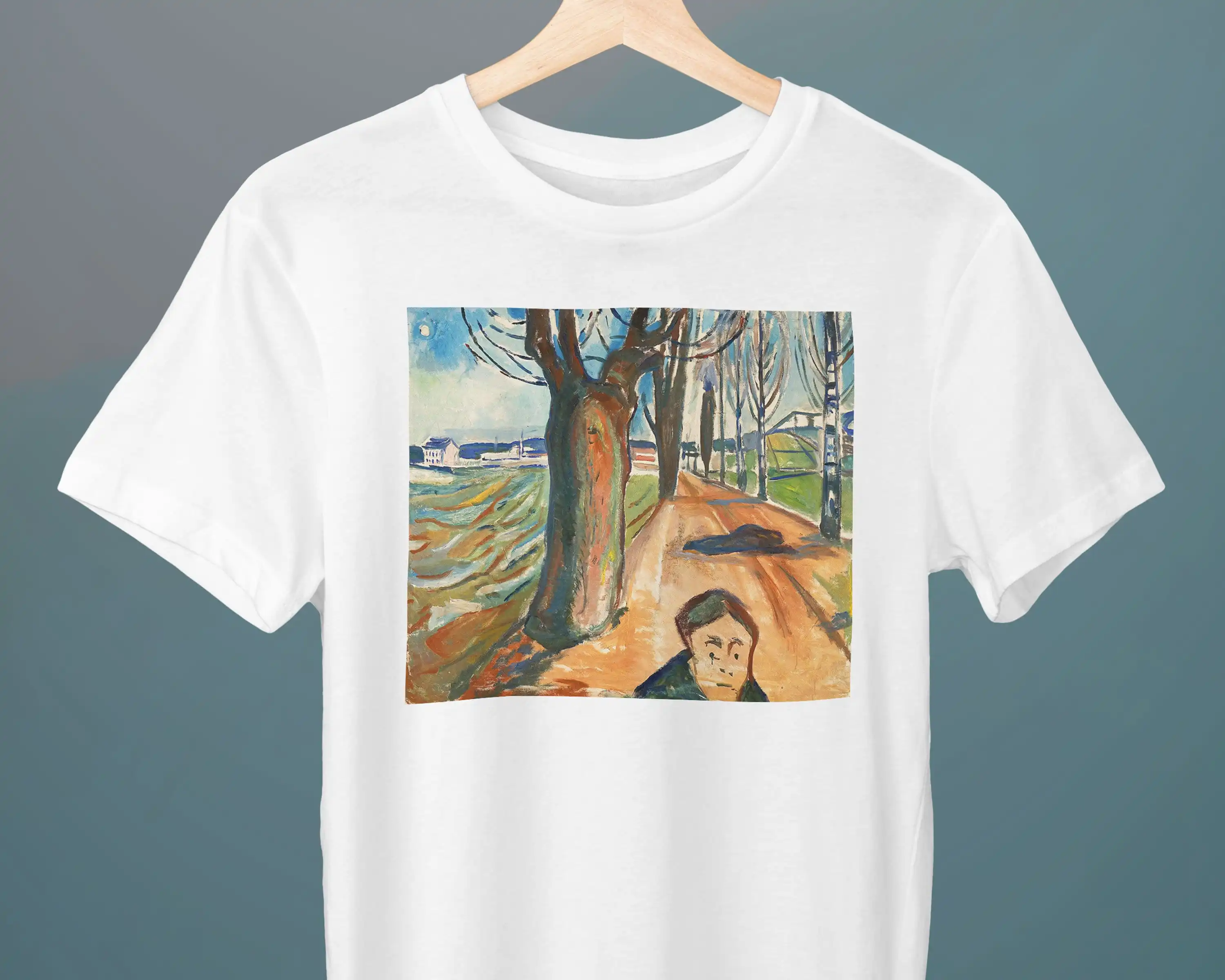 Kill On The Road Edvard Munch Painting T-Shirt Unisex Art