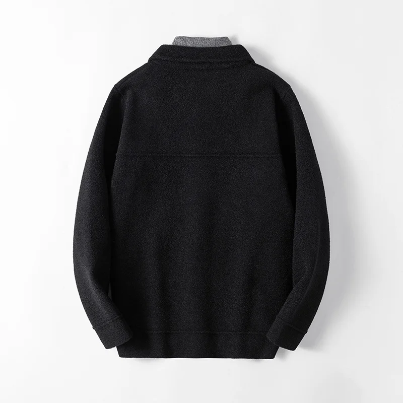 

Brand Luxury New Men's Woolen 2023 Autumn and Winter Short Fashion Handsome Casual Loose Black Jacket Warm Coat Men