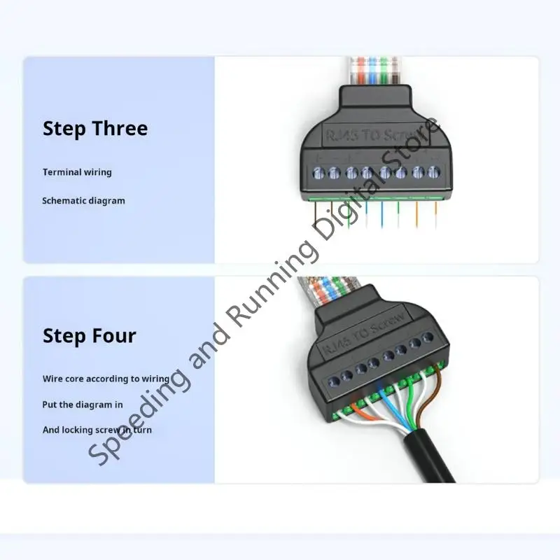 Q39D 새로운 Rj45 나사 고정 터미널 블록 어댑터 8p 커넥터 이더넷 Rj45 남성 8 핀 나사 고정 터미널 어댑터