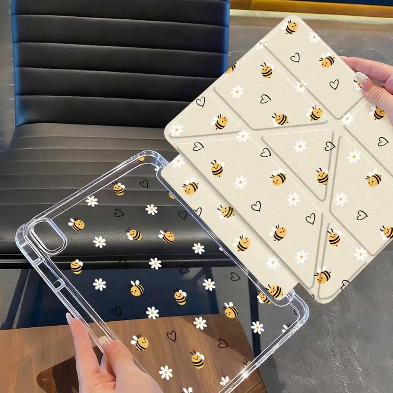 Y-Fold Acrylic iPad Case with Pencil Holder and Double-Sided Pattern