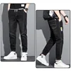 Men Jeans Elastic Tie Up Harem Denim Pants Male Bound Feet Designer Cargo Joggers Denim Trousers Daily Narrow Leg Casual Jeans 3