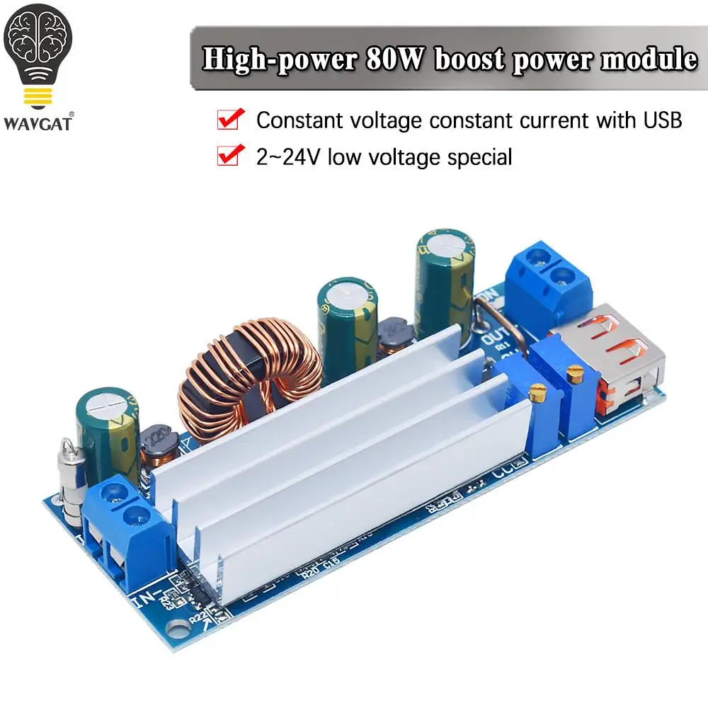Dc Dc Step Up Boost Converter 2-24V A 3-30V 4A 80W Cc Cv Modulo Di Alimentazione Alimentatore Regolato Regolabile 3.7V 6V 9V 12V Con Usb
