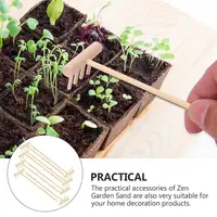 8Pcs Mini Meditation Sand Zen Garden Tabletop Garden Sandbox Tools Kit Mini Bamboo Rake Meditation Feng Shui Decor Desktop 2