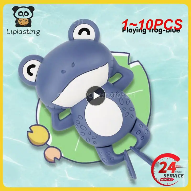 

1~10PCS Clockwork Frog Children's Bath Toy Automatic Swimming Toy Without Electricity Baby Bathing Interactive Toys Pools Water