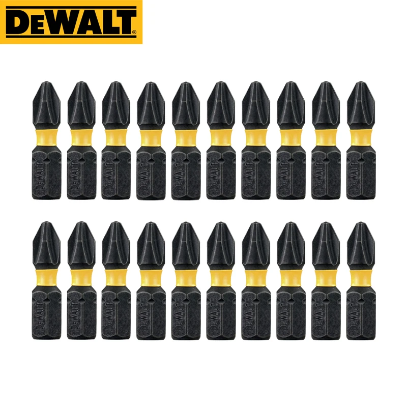 

DEWALT Original PH2 Philips 25MM Bits Black Electric Screwdriver Impact Wrench High hardness Metal Driver Head Drills 20-100PCS