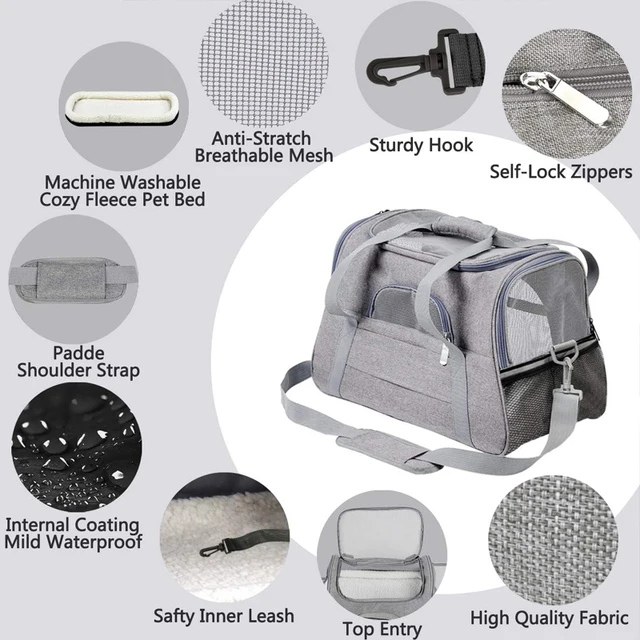 Travel pet bag portable for outdoor carrying one shoulder diagonal cross pet Bag foldable breathable Outgoing Pets Handbag 4