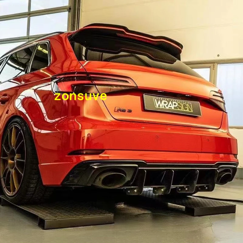 

Сплиттер для заднего бампера Audi RS3 Sportback Sedan 2016 2017 2018 2019 2020
