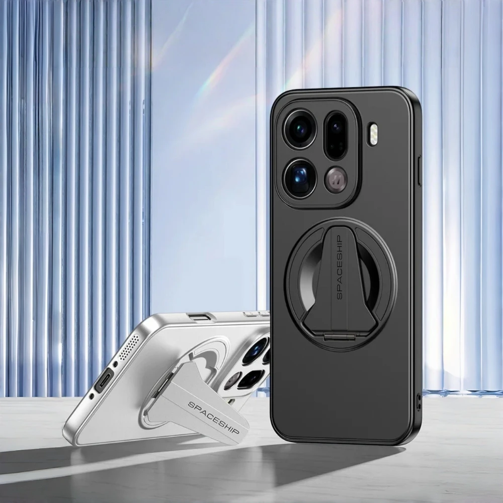 Skin-like Frosted Eco-friendly Magnetic Case with Holder and Anti-Drop Protection